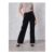 Black Gold Button Front Wide Leg Jeans