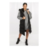 Black Longline Padded Hooded Gilet ( Size 10 Only Available)