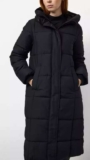 Black Longline Womens Belted Padded Coat (M-XL) – Free C&C