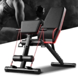 Black Multifunctional Training Bench SteelPUSponge – With Code – Sold by StarRoam Store