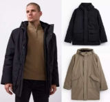Black OR Navy Wadded Hooded Coat (M-4XL) /Stone OR Black Borg Lined Parka (M-3XL) £14.40 – Free C&C
