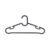 Black Plastic Hangers, Pack of 40