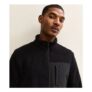 Black Regular Fleece Tech Jacket