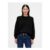 Black Relaxed Saddle-Sleeve Crew Neck Jumper