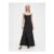 Black Satin Slip Maxi Dress