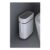 Black Slim Plastic Bathroom Trash Can with Built-in Toilet Brush