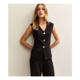 Black Soft Touch V-Neck Waistcoat