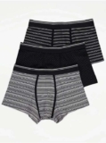Black Stripe Hipster Trunks 3 Pack – Size XS / 4XL – Free C&C