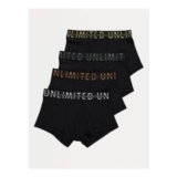 Black Supima Cotton Unlimited Hipster Trunks 4 Pack