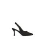 Black XY London Valerie Stiletto Slingback Court Shoes