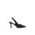 Black XY London Valerie Stiletto Slingback Court Shoes