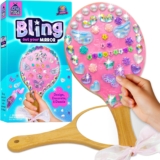 Bling Out Your Mirror DIY Craft Kit for Kids -Decorate Your Own Wooden Mirror 6 7 8 9 10 Year Old Gifts for Girls Crafts Gift Set for Girls Ages 6 Birthday Presents Girl Toy Easter Gifts for Kids