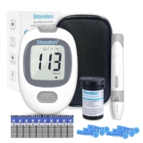 Blood Glucose Monitor Kit, Complete Diabetes Testing Set with 50 Test Strips, 50 Lancets,No Coding High Accuracy Sugar Test Machine with Large Display, HCT for Home Use
