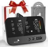 Blood Pressure Monitors for Home Use, Dual-Screen Automatic Blood Pressure Machine, One-Touch Automatic Measurement, 2 Users, Voice & Mute, LED Display Screen, Birthday Gifts for Family