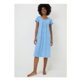 Blue Heart Cluster Lace Trim Longline Nightie