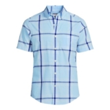 Blue Lands End Short Sleeve Cotton Shirt