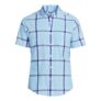 Blue Lands End Short Sleeve Cotton Shirt