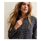 Blue Paisley Longline Shirt