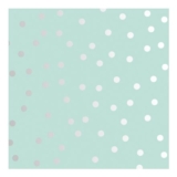 Blue Polka Dot Metallic Effect Childrens Smooth Wallpaper