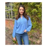 Blue Rachel Pintuck Blouse