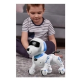 Blue Remote-Controlled Robot Dog, Programmable Singing and Dancing