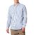 Blue White Vertical Stripes 100% Cotton Mens Slim-Fit Long-Sleeve Casual Poplin Shirt – S