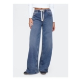 Blue mid Rise Knit Easy Baggy Jeans
