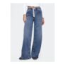 Blue mid Rise Knit Easy Baggy Jeans