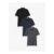 Blue/Grey/Black Plain Short Sleeve Jersey Polo Shirts 3 Pack