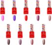 Bluesky Gel Nail Polish Set, 10 Year Anniversary – Full Collection. 9 x 5ml. Pink, Purple, Red, Mauve, Nude, Pastel, Fine Glitter (Requires curing under UV/LED Lamp)