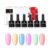 Bluesky Gel Nail Polish Set Pastel Neon Collection, 6x10ml