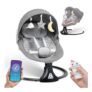 Bluetooth Remote Baby Swing Chair, Cordless 5 Speeds, 5-Point Harness