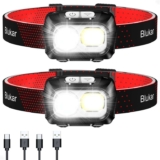Blukar Head Torch Rechargeable, 2 Pack 2000L Super Bright Headlamp Headlight with 8 Light Modes – Sold by Flying-Store / FBA