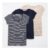 Board Angels Womens Stripe Three Pack T-Shirts Multi