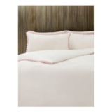 Bobble Faux Fur Trim Snug Flannel Fleece King Duvet Set