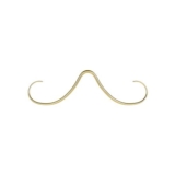 BodyAce Gold over Black Septum Nose Ring, Stainless Steel 16G