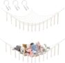 Boho Teddy Hammock Toy Storage Net, Cuddly Stuffed Toy Hammock Mesh Organiser Holder, Plush Toys & Teddies Storage Mesh Nets with Hooks, Macrame Hanging Net for Kids Room Soft Toys Teddies
