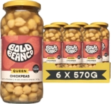Bold Bean Queen Chickpeas 6 x 570g High Protein & Fibre Ready to Eat Vegan, Gluten Free Pantry Staple