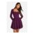 Boohoo Bengaline Corset Long Sleeve Skater Dress