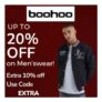 Boohoo Menswear Sale – Upto 20% off and Extra 10% off with Code EXTRA