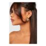 Boohoo Polished Flower Stud Earring