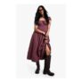 Boohoo Puff Sleeve Milkmaid Midi Dress