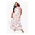 Boohoo plus Floral Mesh Ruched Drop Hem Maxi Dress