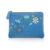 Bouquet in Blue Leather Coin Purse