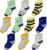 Boys Cotton Socks Kids Striped Athletic Socks 10 Pack Plain School Socks for 3-16 Years Children Sports Everyday Wear