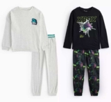 Boys Grey Waffle Dino Printed Pyjama Set Sizes 9-12 Yrs / XBOX Graphic Printed Jersey & Fleece Pyjamas Sizes 7-11 Yrs £4.50 Free C&C