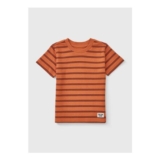Boys Orange Textured Stripe T-Shirt (1-7yrs)