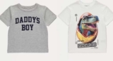 Boys White Dinosaur Egg T-shirt – sizes 10 – 14 years £1 / Daddys Boy T-shirt 1-6 yrs £2.60 – free C&C