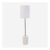 Brass Tone & White Floor Lamp 165x40cm