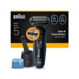 Braun Electric Shaver, Series 5, with SmartCare Center, 52-B7000cc, Blue